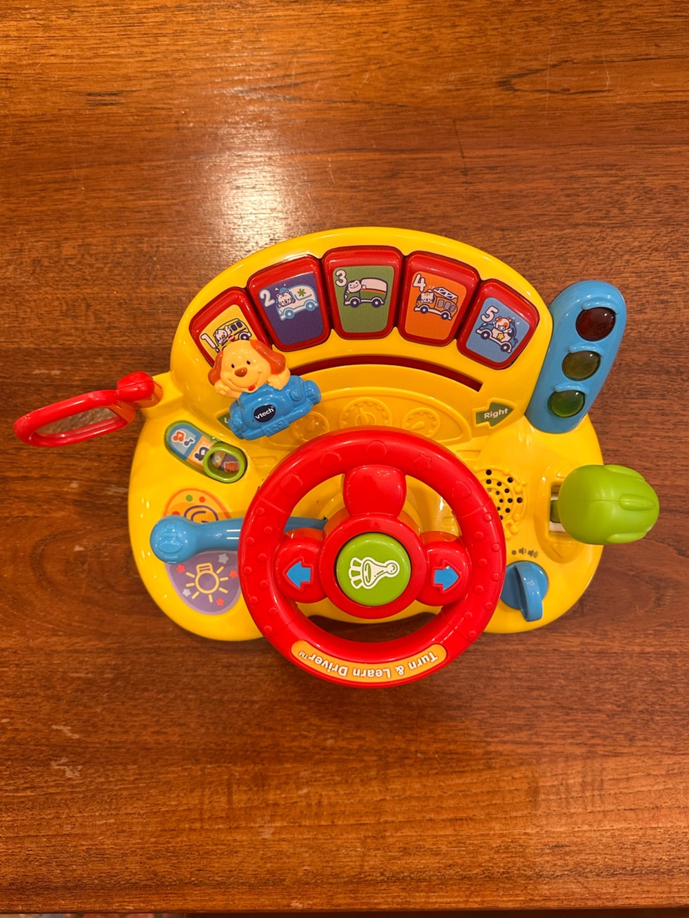 EUC VTech Turn & Learn Driver - Yellow and Red Interactive Steering Toy